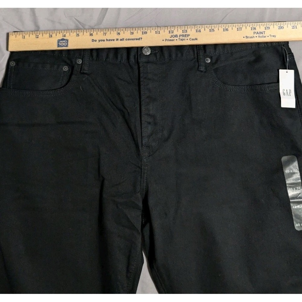 Gap Jeans Size 40x32 Mens Straight Mid Rise Dark Wash Black Denim - Picture 6 of 10